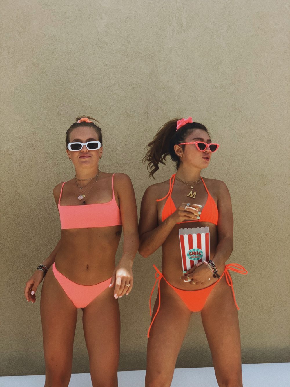 Kelly Flint and Milena Karl having fun in their sustainable WONDA bikinis