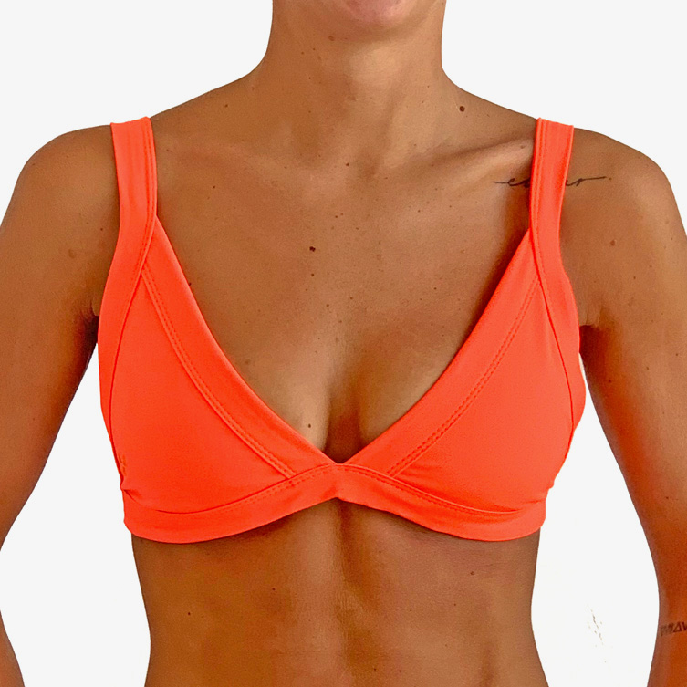 Orange push up bikini top