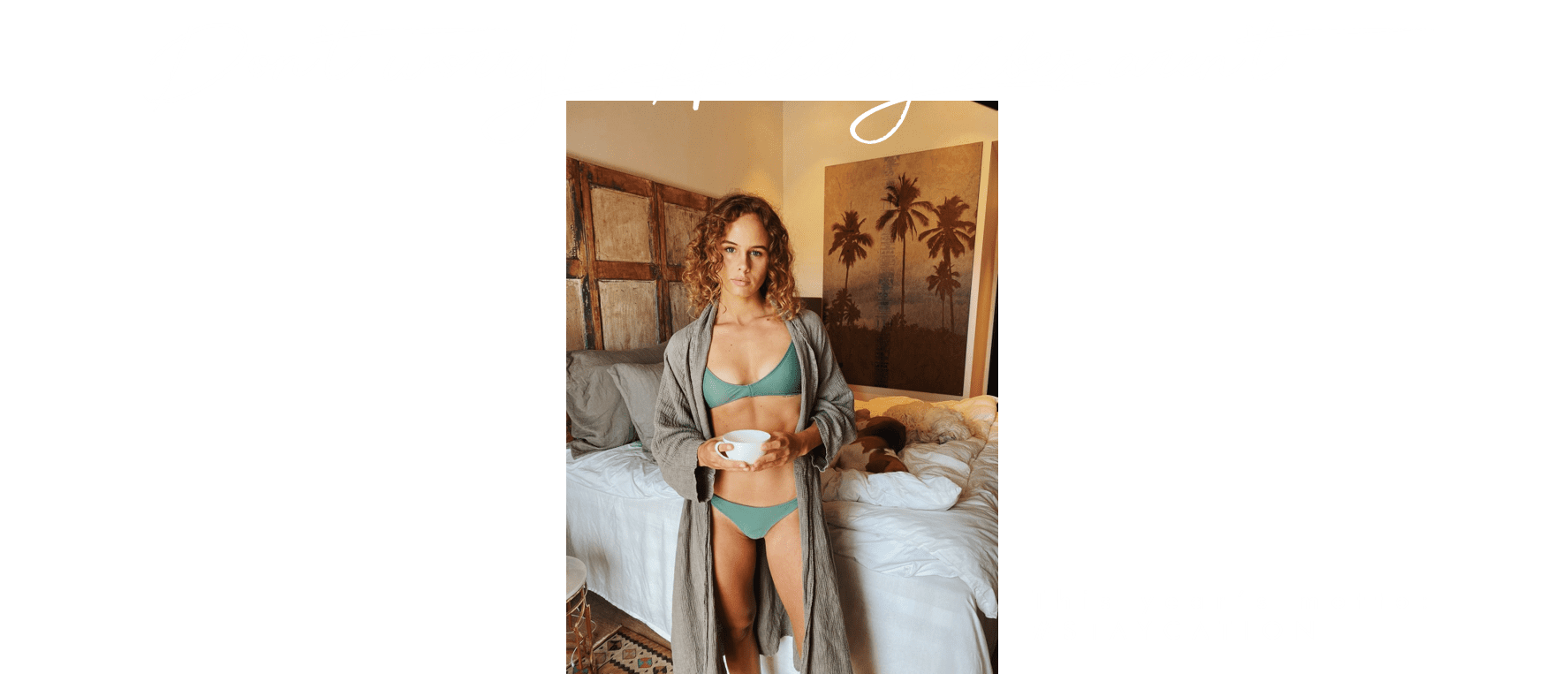 Holiday vibes at home in a bikini