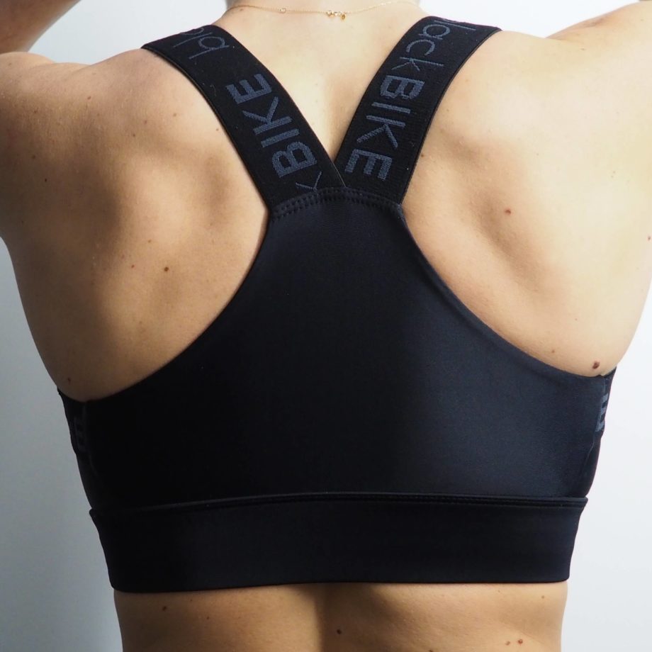Sustainable sports bra by WONDA made for our blackBike friends from Munich - back view